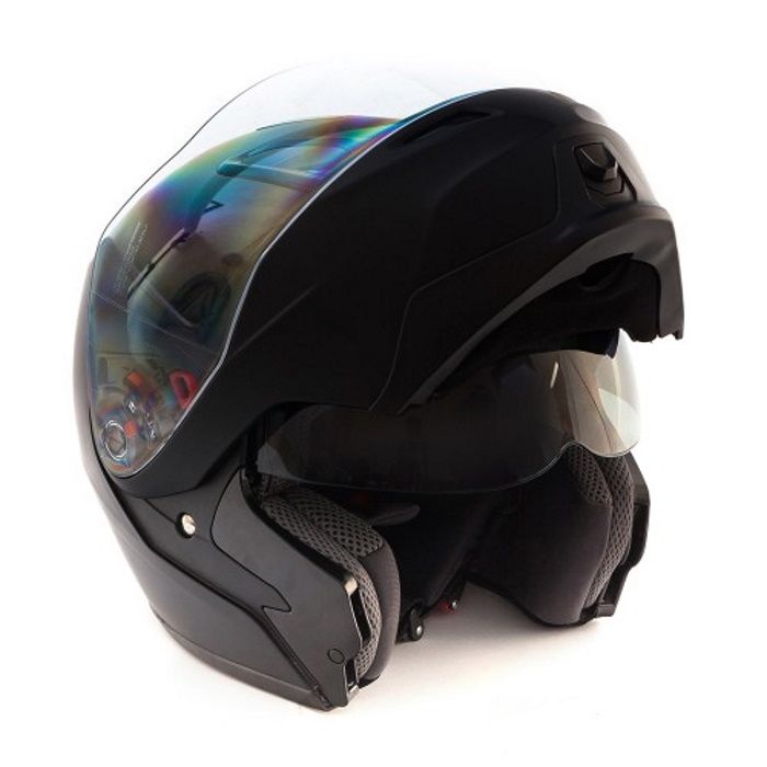 Шлем модуляр с солнцезащитными очками GSB G-339 Black Matt