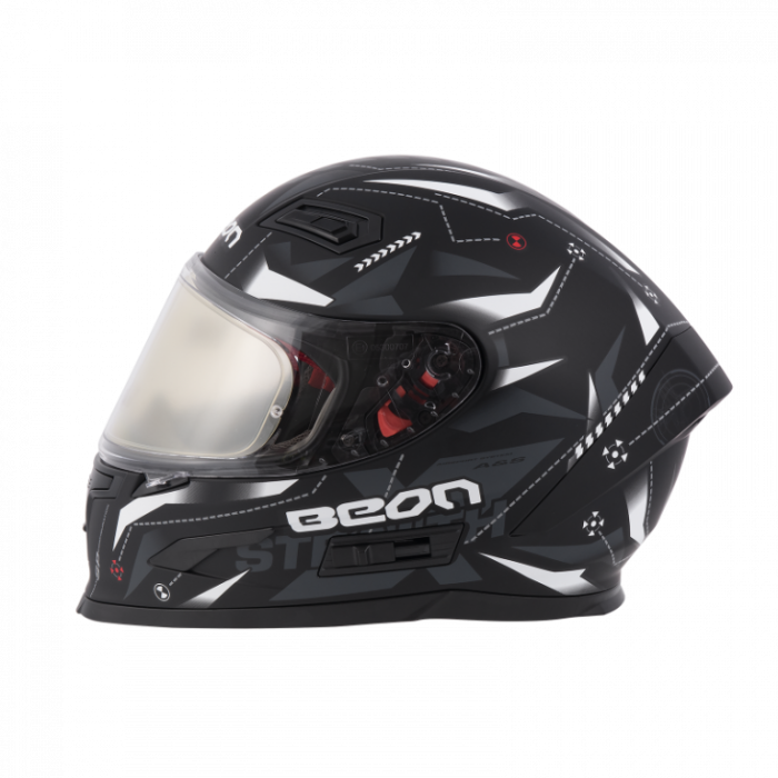 Шлем Beon B-503 matt black/white