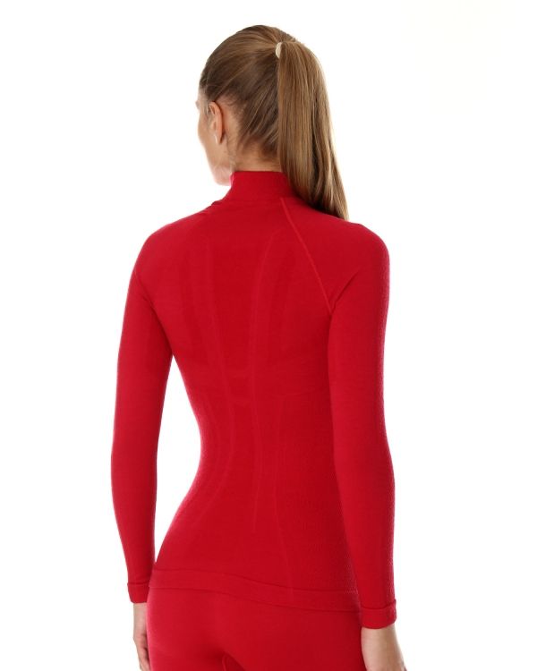 Футболка женская дл. рукав Brubeck Wool Merino 78% Малина