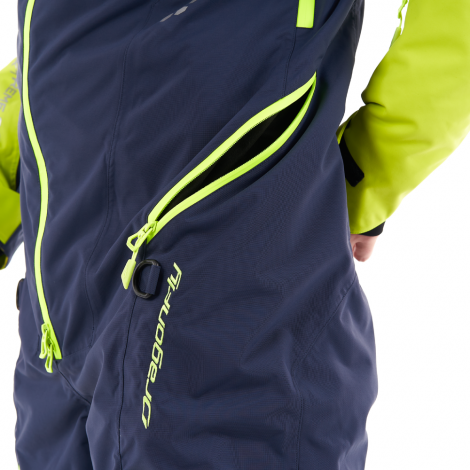 Снегоходный комбинезон Dragonfly Extreme 2.0 MAN Blue-Yellow Fluo Snowbike
