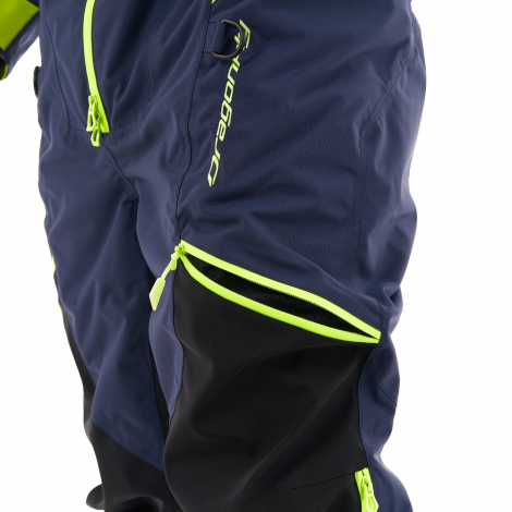Снегоходный комбинезон Dragonfly Extreme 2.0 MAN Blue-Yellow Fluo Snowbike