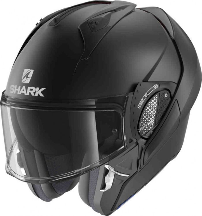 Шлем модуляр Shark Evo-GT Blank, Черный матовый
