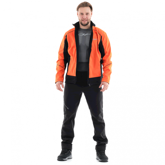 Куртка Dragonfly Explorer Black-Orange мужская Softshell