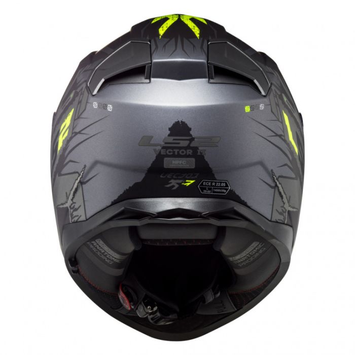 Мотошлем LS2 FF811 VECTOR II TECHBOT матовый серо-желтый