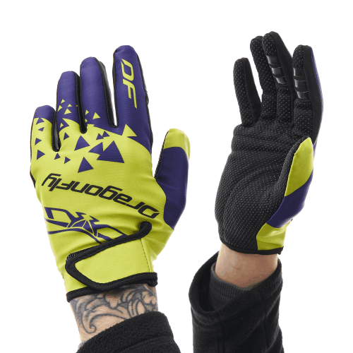 Перчатки Dragonfly CROSS Lime - Ultramarine