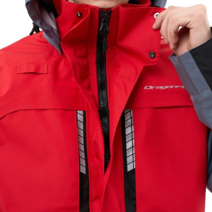 Мембранная куртка Dragonfly QUAD PRO Red - Grey 2024