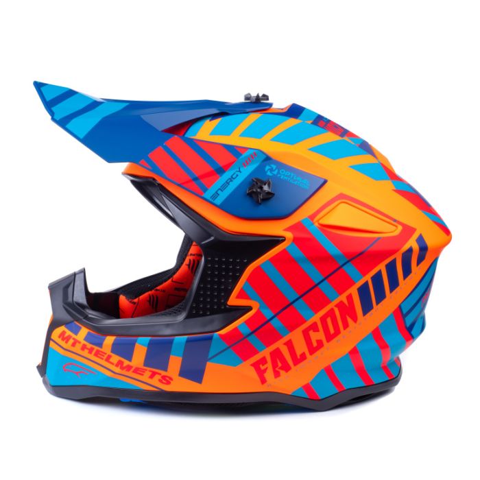 Шлем кроссовый MT MX802 Falcon Energy B14 matt flur orange