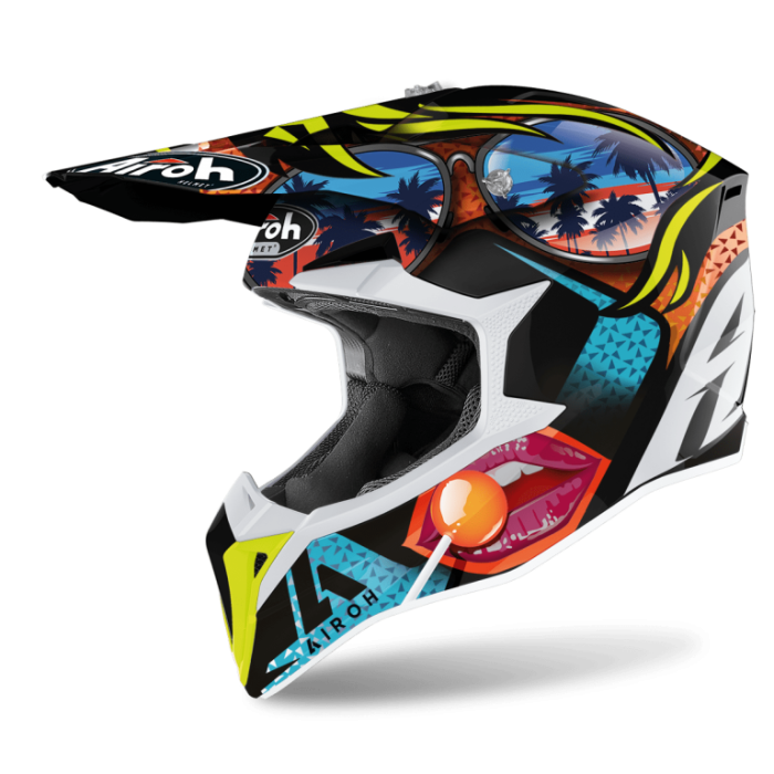 Шлем кроссовый Airoh Valor Wings Lollipop Gloss