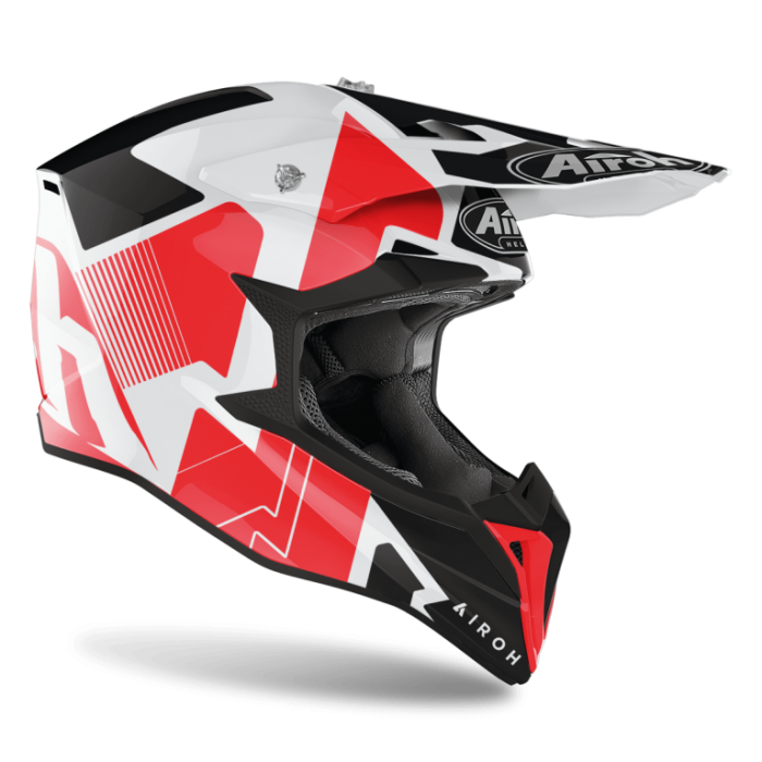 Шлем кроссовый Airoh Wraap Raze Red Gloss
