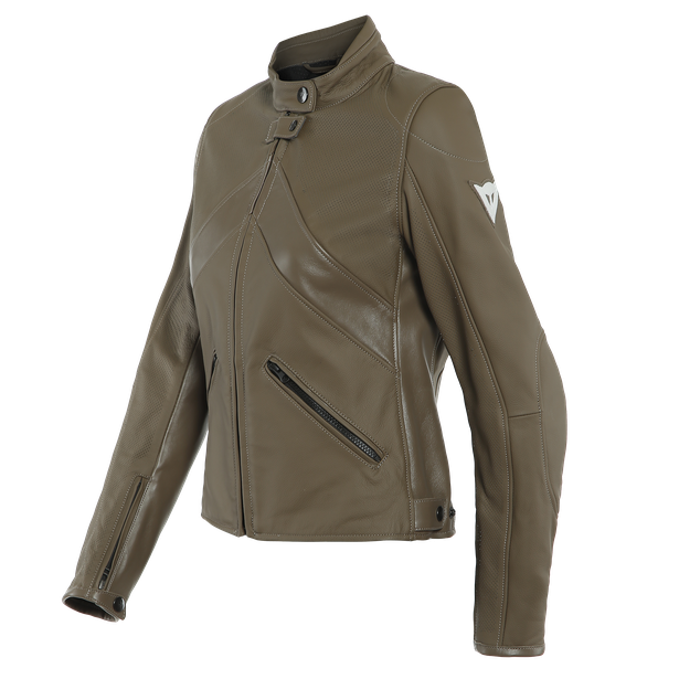 Куртка кожаная женская Dainese Santa Monica Lady Perforated Light-Brown