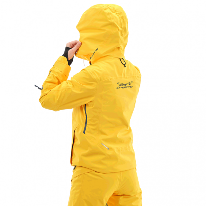 Куртка горнолыжная утепленная Dragonfly Gravity Premium Woman Yellow-Dark Ocean
