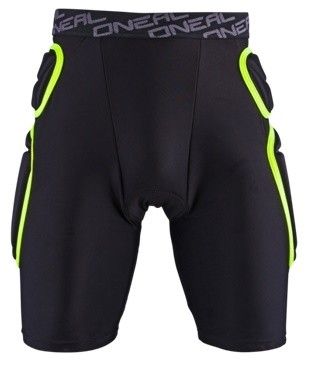 Защитные шорты Oneal Trail Short чёрно-зеленые лайм