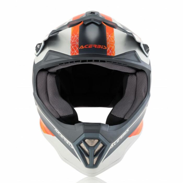 Мотошлем кроссовый детский Acerbis Impact Steel оранжевый/серый