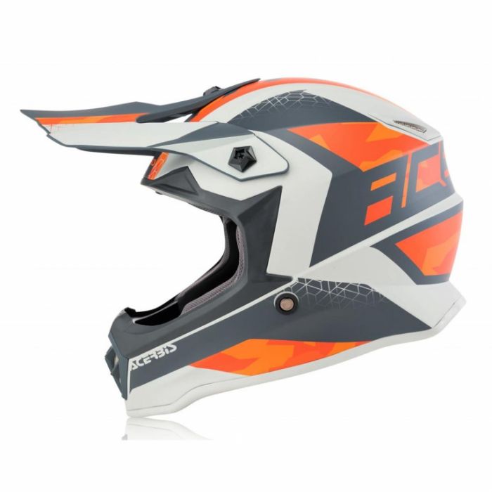 Мотошлем кроссовый детский Acerbis Impact Steel оранжевый/серый