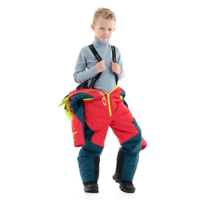 Зимний детскийи комбинезон Dragonfly Junior Gravity Red-Dark Ocean 2023