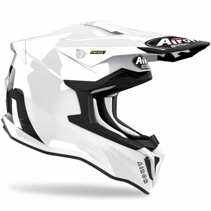 Шлем кроссовый Airoh Strycker White Gloss