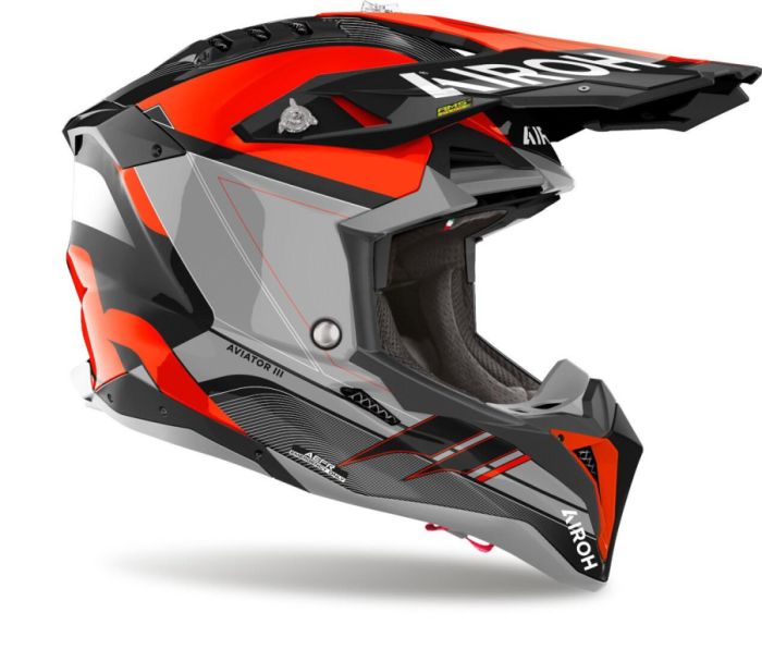 Мотошлем Airoh Aviator 3 Saber Orange Glossy