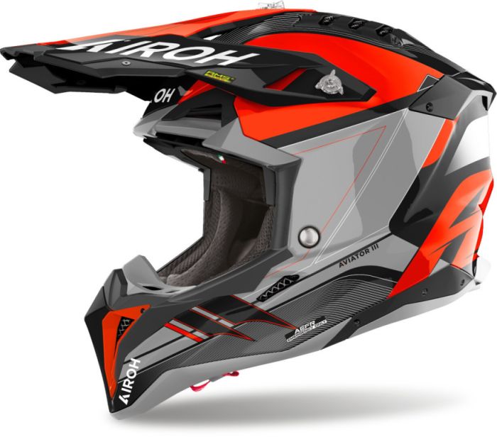 Мотошлем Airoh Aviator 3 Saber Orange Glossy