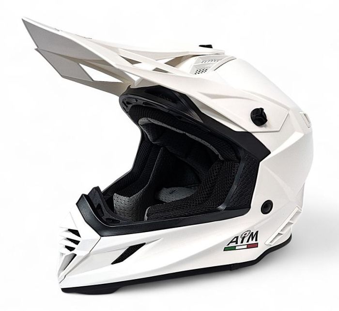 Мотошлем кроссовый AiM RH855 White Glossy