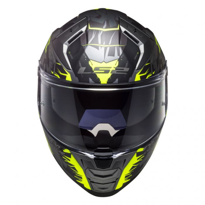 Мотошлем LS2 FF811 VECTOR II TECHBOT матовый серо-желтый