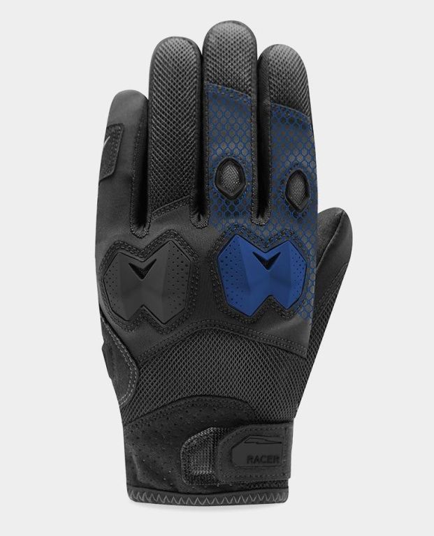 Перчатки текстильные Racer Blocks Black/blue