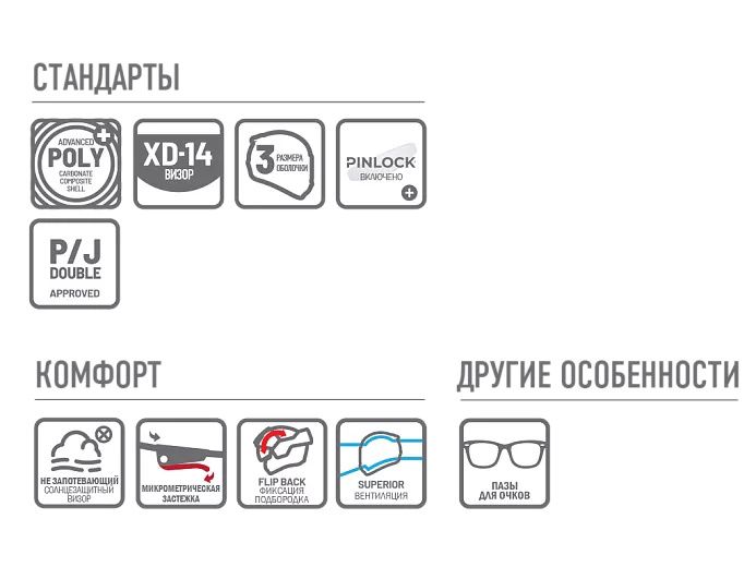Шлем модуляр HJC i100 HYPE SILVER