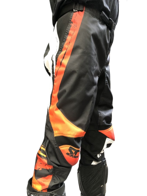 Штаны кроссовые Scout Abstraction Black/Orange
