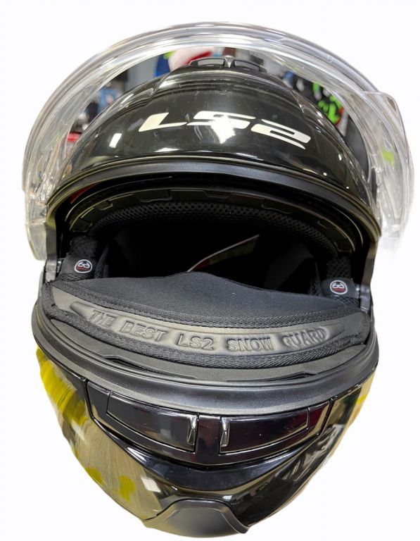 Снегоходный шлем модуляр с электростеклом LS2 FF325 Strobe Electric Snow черный.