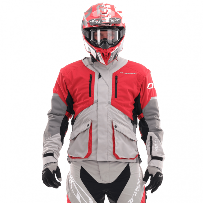 Куртка Эндуро Dragonfly Freeride Grey-Red 2020