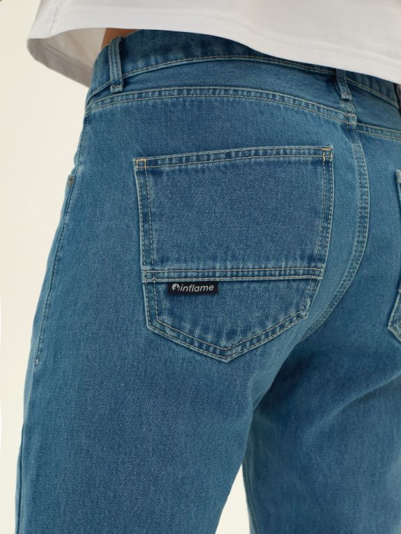 Джинсы мужские INFLAME Casual 102, синий светлый удлиненный