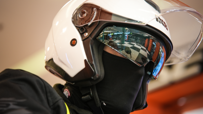 Открытый мотошлем с IXS iXS92 FG 1.0 белый глянец