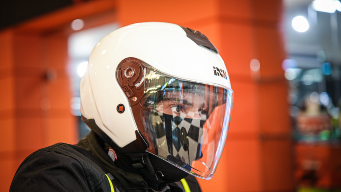 Открытый мотошлем с IXS iXS92 FG 1.0 белый глянец