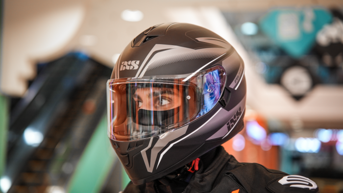 Шлем интеграл IXS HX 1100 2.3 черно-серый матовый