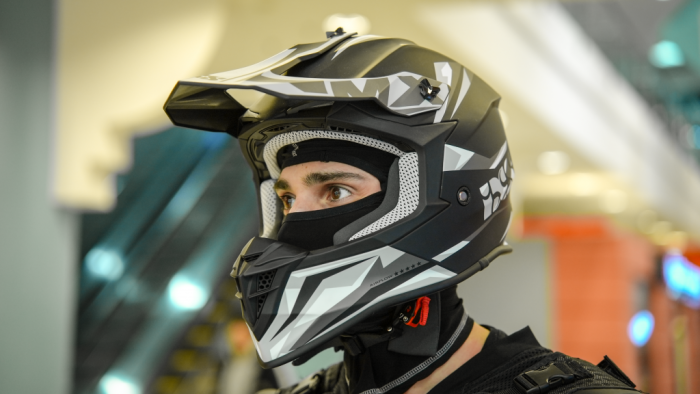 Кроссовый шлем IXS 362 2.2 черно-серый матовый