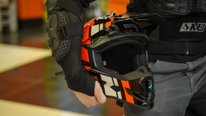 Кроссовый шлем IXS IXS361 2.3, Чёрный/Оранжевый