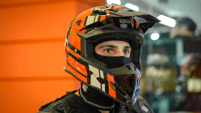 Кроссовый шлем IXS IXS361 2.3, Чёрный/Оранжевый