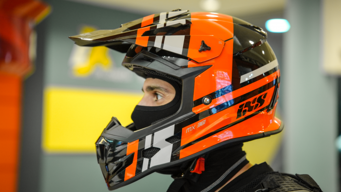 Кроссовый шлем IXS IXS361 2.3, Чёрный/Оранжевый