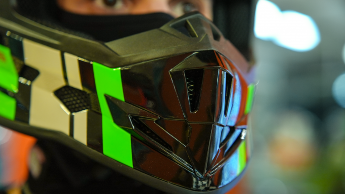 Кроссовый шлем IXS IXS361 2.3, Чёрный/Зелёный