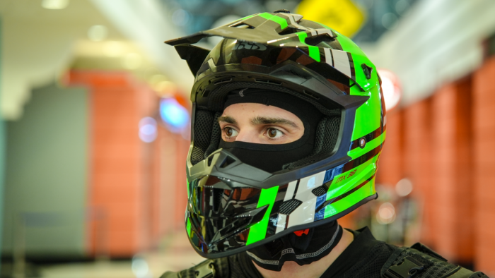 Кроссовый шлем IXS IXS361 2.3, Чёрный/Зелёный