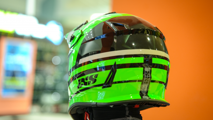 Кроссовый шлем IXS IXS361 2.3, Чёрный/Зелёный