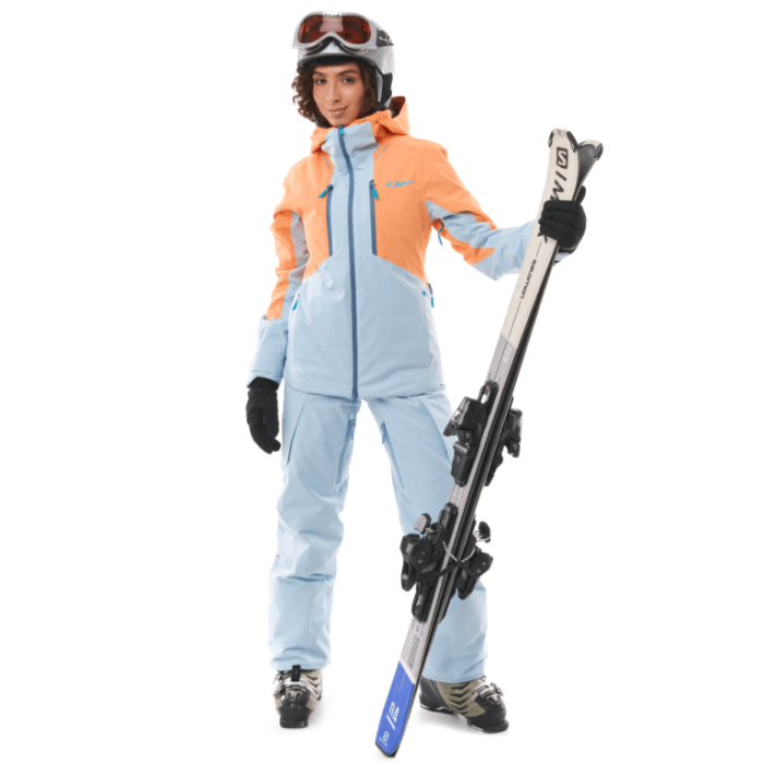 Куртка горнолыжная утепленная Dragonfly Gravity Woman Mock Orange - Light Blue