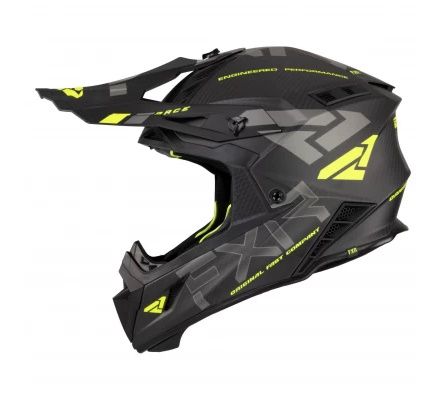 Шлем FXR MX Helium Carbon Helmet w/ D-Ring 23 Hi Vis/Charcoal