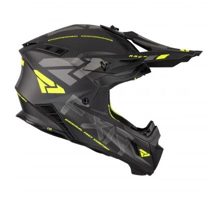 Шлем FXR MX Helium Carbon Helmet w/ D-Ring 23 Hi Vis/Charcoal