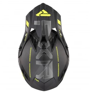 Шлем FXR MX Helium Carbon Helmet w/ D-Ring 23 Hi Vis/Charcoal