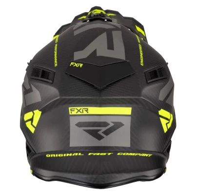 Шлем FXR MX Helium Carbon Helmet w/ D-Ring 23 Hi Vis/Charcoal