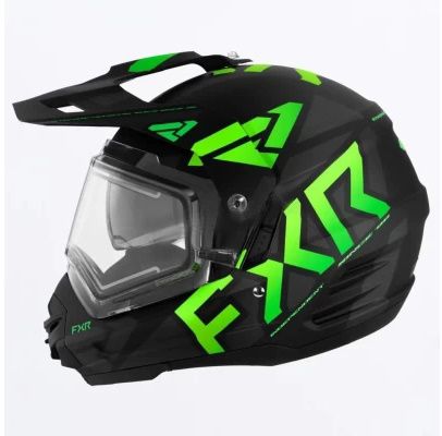 Шлем FXR Torque X Team Hlmt w/ E Shield & Sun Shade 23 Black/Lime