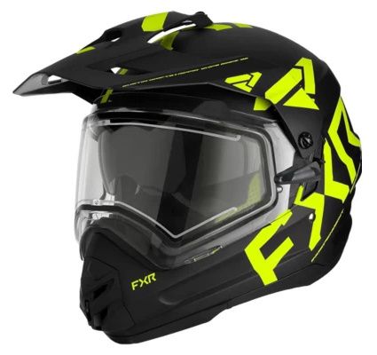Снегоходный шлем с электоподогревом FXR Torque X Team 23 Black/Lime