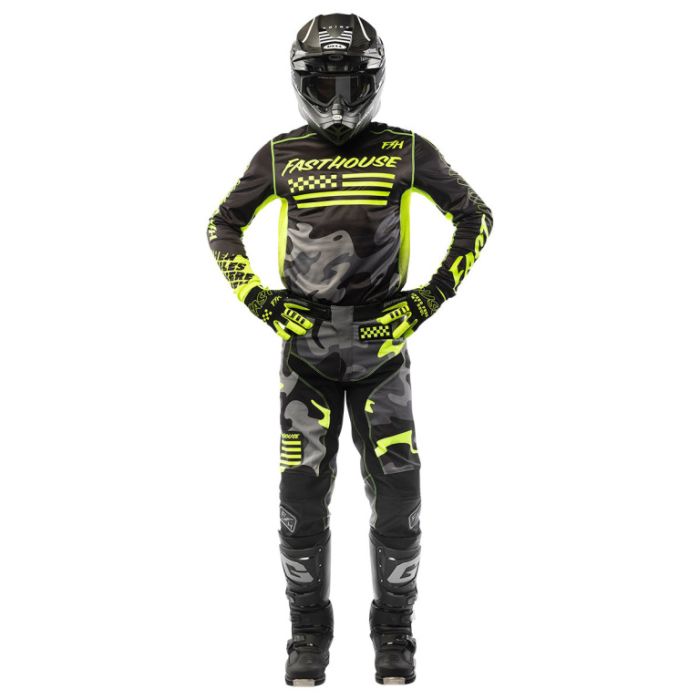 Брюки кроссовые Fasthouse Grindhouse Riot Black High Viz