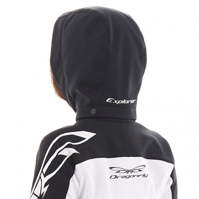 Куртка женская с капюшоном Dragonfly Explorer 2.0 Black and White