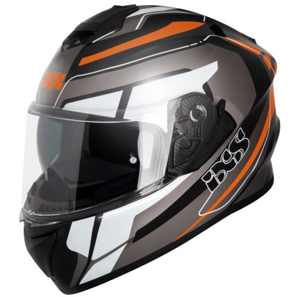Мотошлем IXS HX 216 2.2 черно-оранжевый